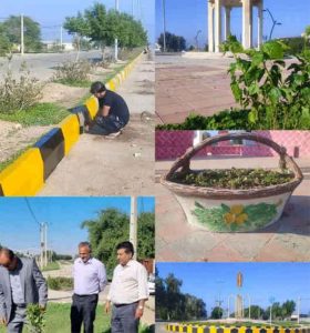 «آغاز بازسازی، گل کاری و رنگ آمیزی میادین و بلوارها در شهر موسیان»