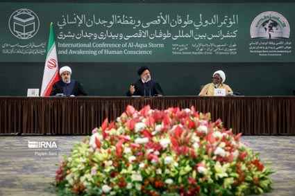 در کنفرانس بین المللی طوفان الاقصی؛ رئیس‌جمهور: فلسطین به مسئله اول جهان بشریت تبدیل شده است