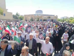 مردم ایلام در حمایت از مظلومان غزه راهپیمایی کردند