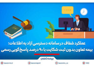 بیمه تعاون بدون ثبت شکایت با ۹۰ درصد پاسخ‌گویی رسمی