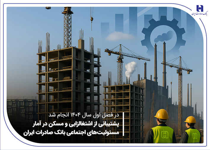 پشتیبانی از اشتغال‌زایی و مسکن در آمار مسئولیت‌های اجتماعی بانک صادرات ایران
