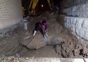 رفع شکستگی خط انتقال آب در سایت پمپاژ سیاهگل ایوان