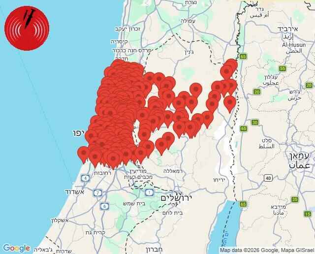 ۴۲۴ نقطه در فلسطین اشغالی زیر آژیر قرمز؛ تل‌آویو در وضعیت اضطراری