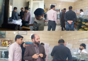 برگزاری گشت مشترک با حضور میدانی رئیس شعبه تعزیرات حکومتی در بازار شهرستان سیروان